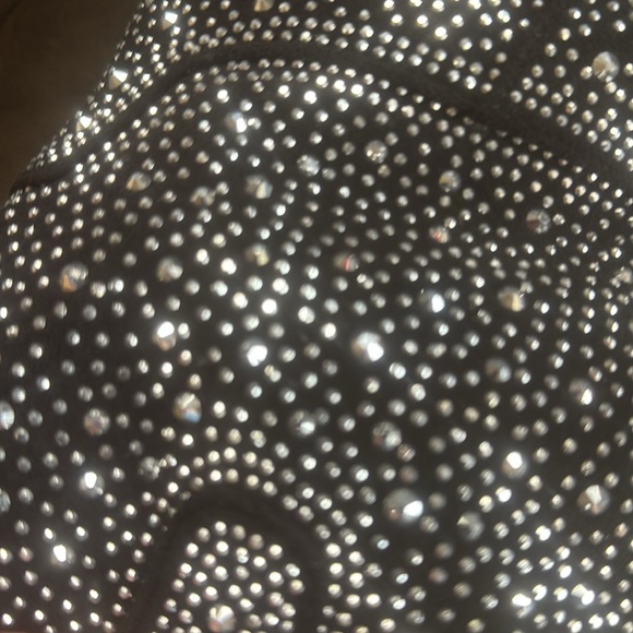 Black Rhinestone Contrast Color Western Ankle Booties. size 6 Game day NWOT - Picture 15 of 15